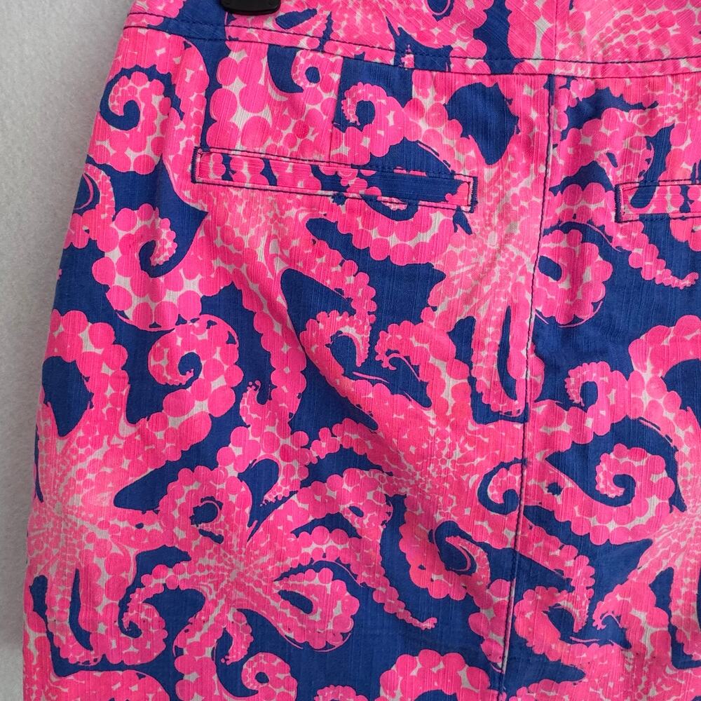 Lilly Pulitzer Pink Floral Cotton Mini Skirt Size 2 Vibrant Summer Resortwear - Picture 4 of 8